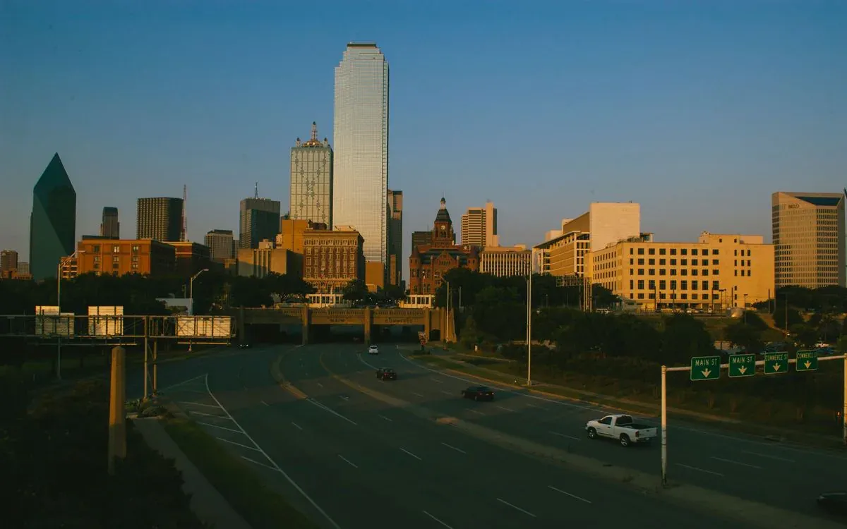 Dallas skyline.
