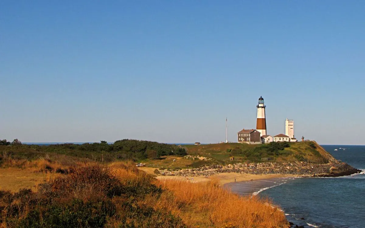 Montauk Point Light on the Long Island coast.