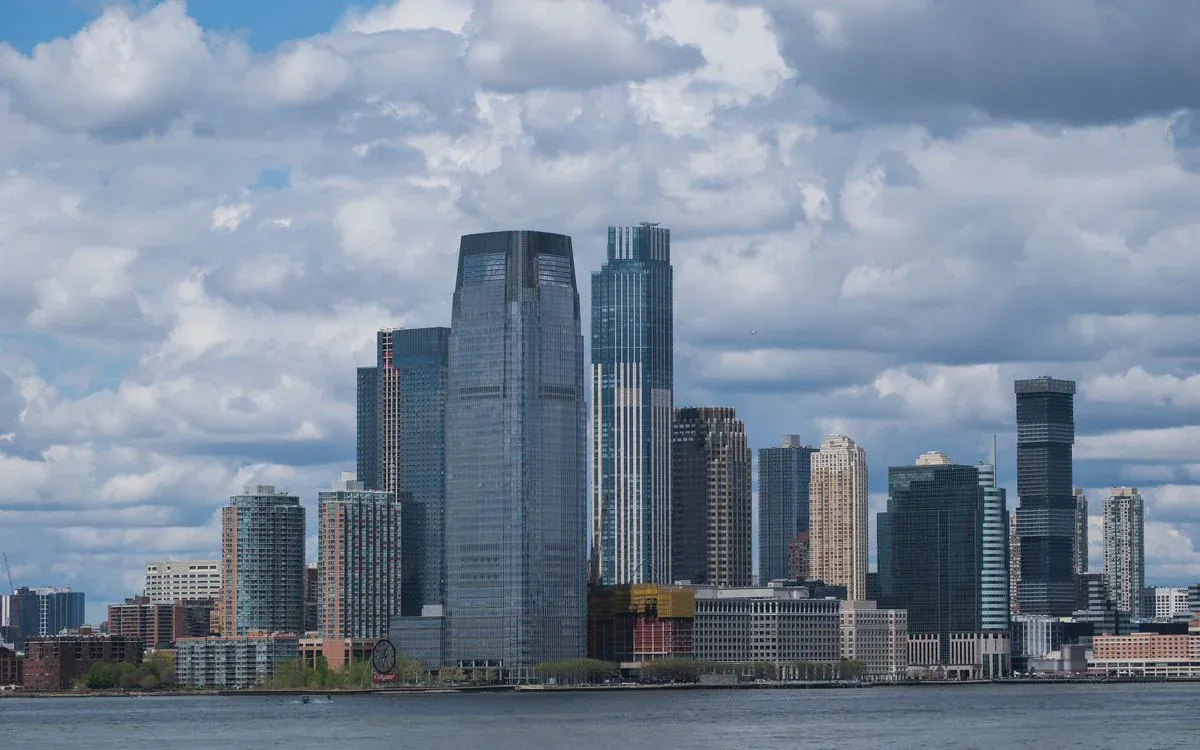Jersey City waterfront on the Hudson.