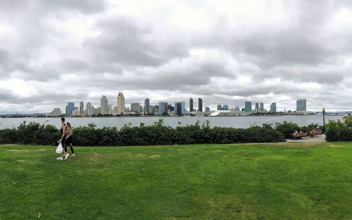 San Diego skyline from the bay.