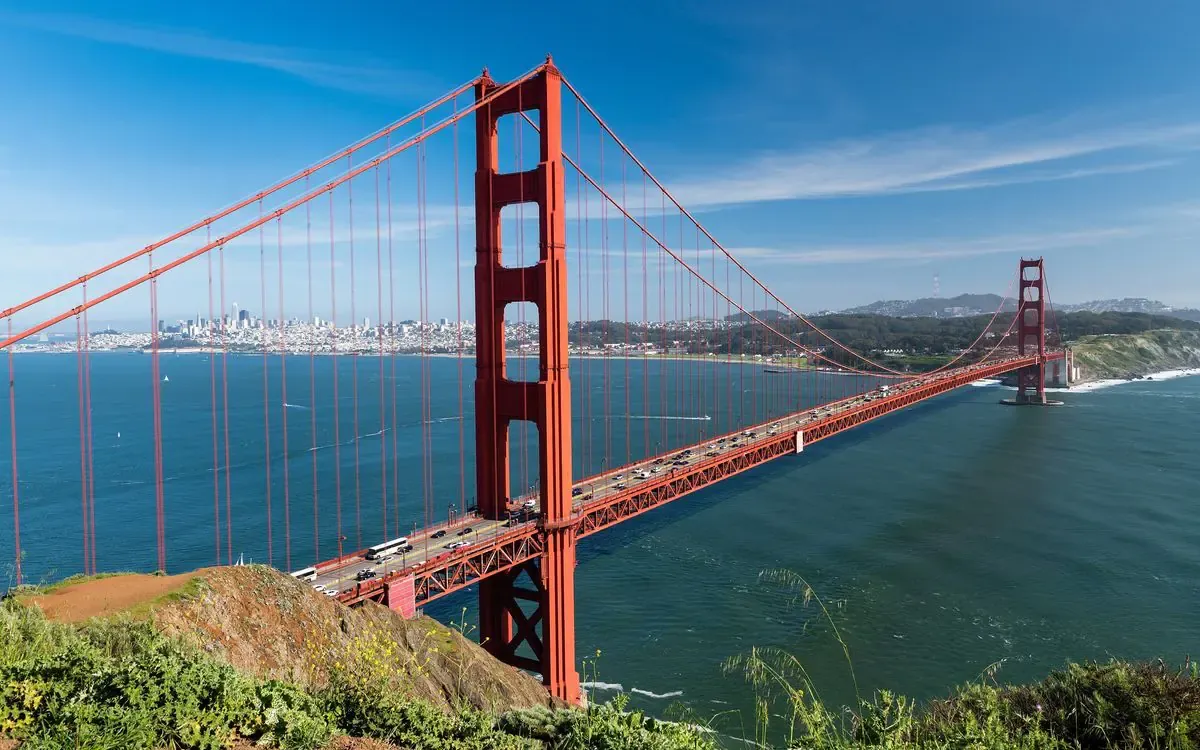 Golden Gate Bridge from the Marin Headlands.
