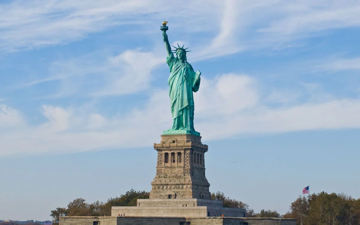 Statue of Liberty in New York Harbor.