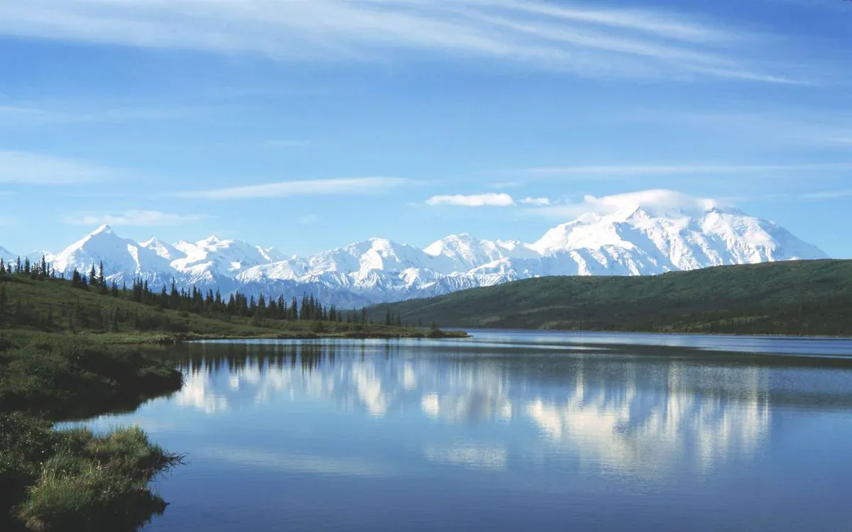 Denali rising over Wonder Lake.