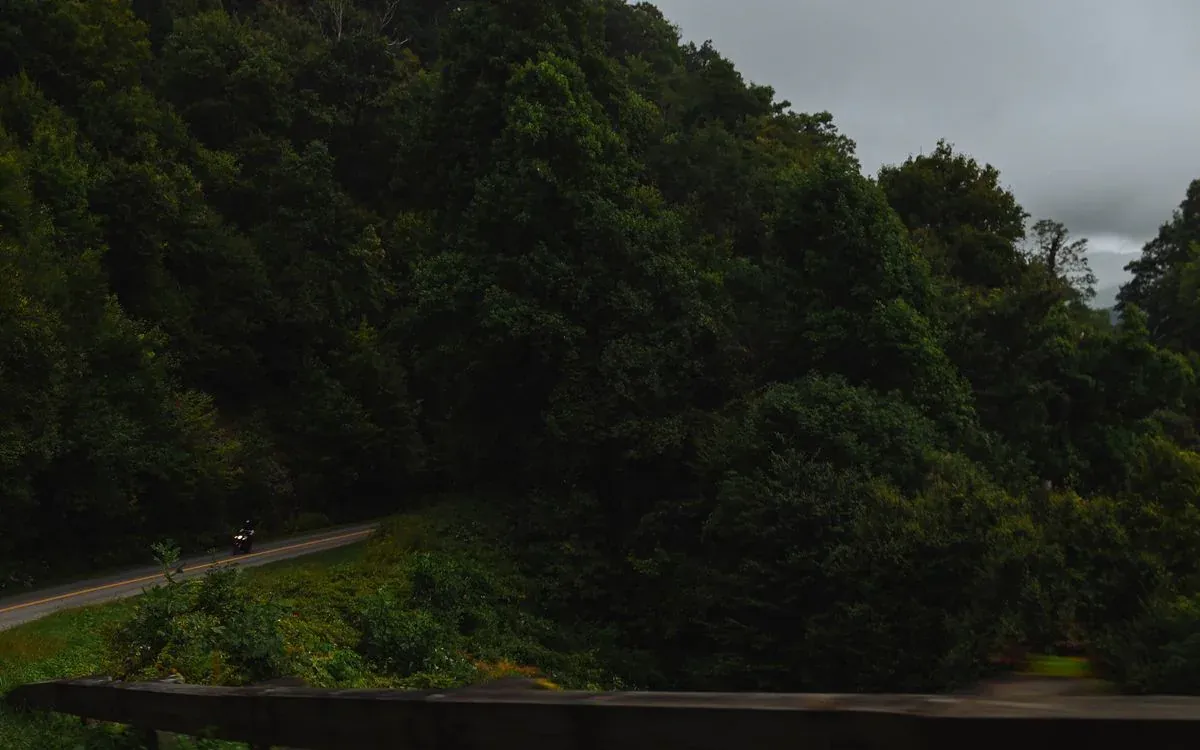 Blue Ridge Parkway in the North Carolina mountains.