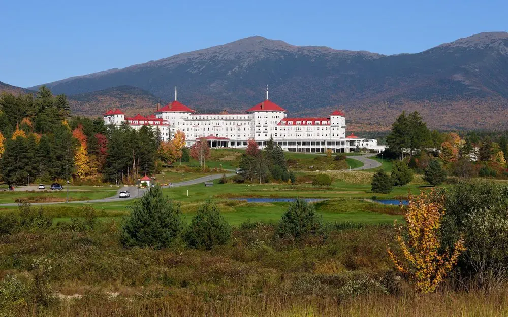 Mount Washington Hotel beneath the Presidential Range.