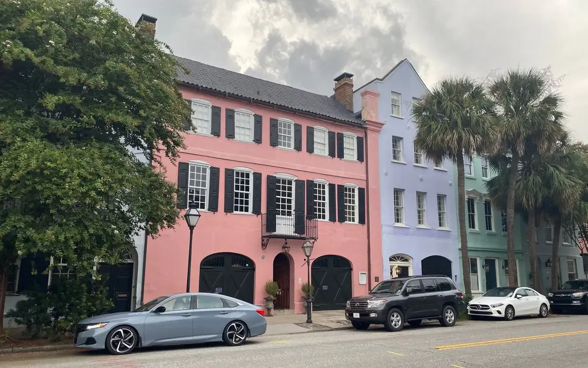 Rainbow Row in Charleston.