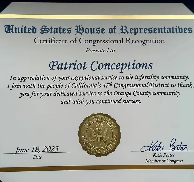 Congressional Recognition