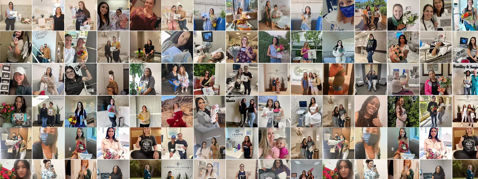 A vibrant collage showcasing diverse, happy families created through Patriot Conceptions.