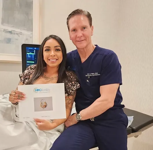 Surrogate meeting with a fertility doctor during screening