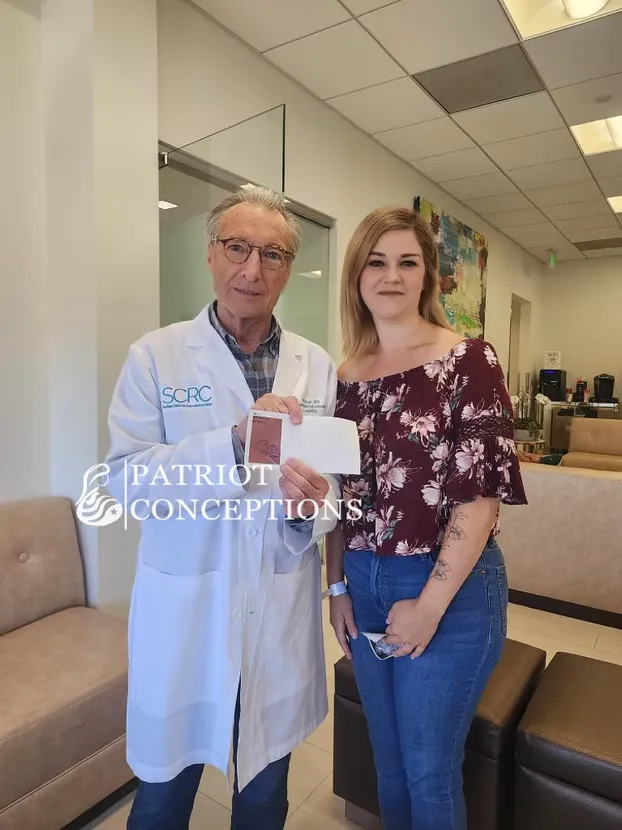 A smiling surrogate mother, a key part of the Patriot Conceptions family.