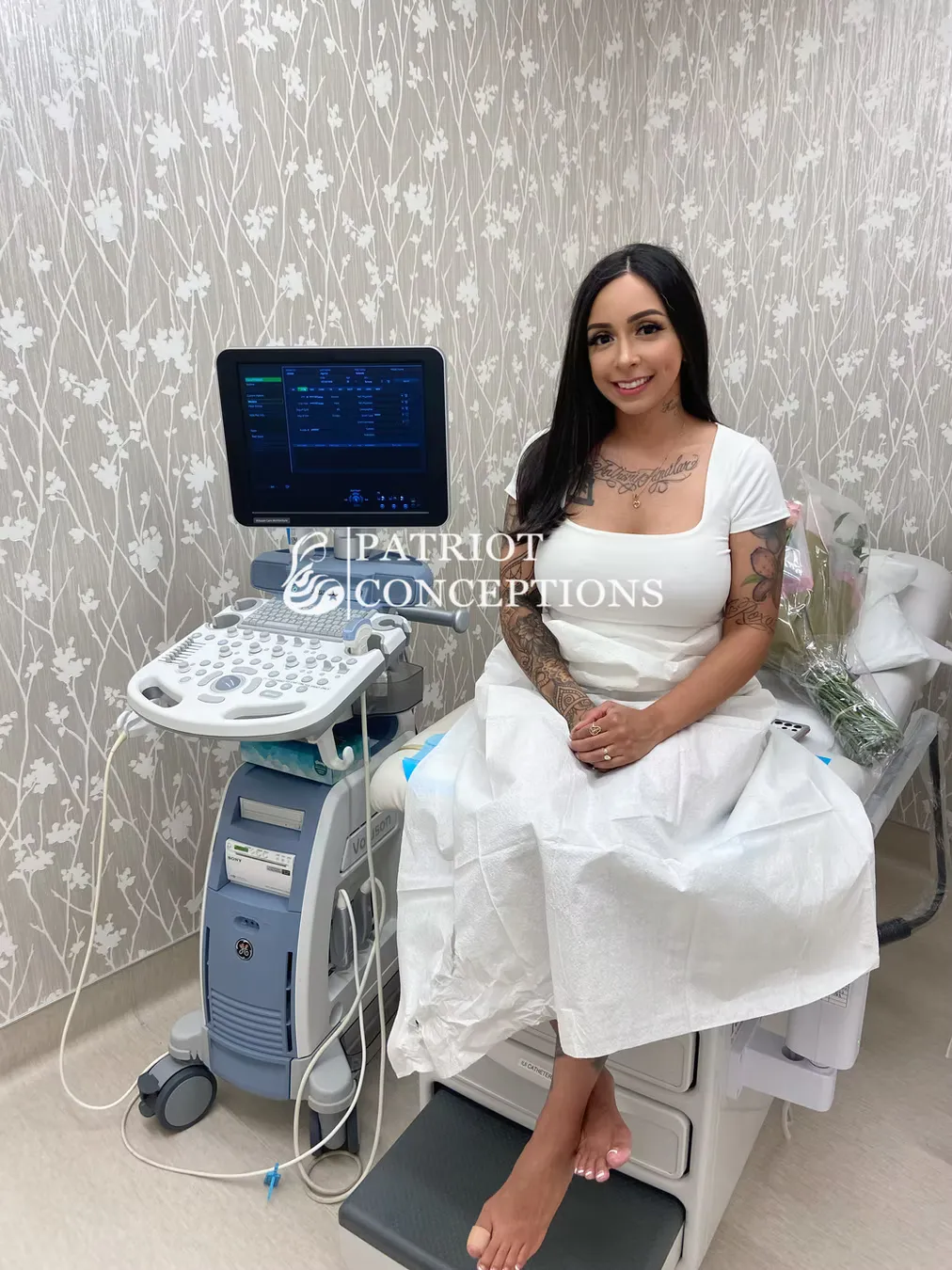 A hopeful surrogate mother ready for her journey.