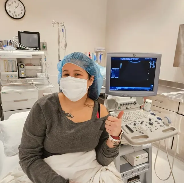 Surrogate candidate attending a medical appointment